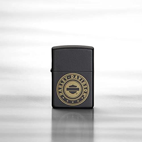 Personalized Zippo Harley-Davidson Windproof Oil Lighter Engraving - Christmas, Halloween & Valentines Day Gift (Black Ice)