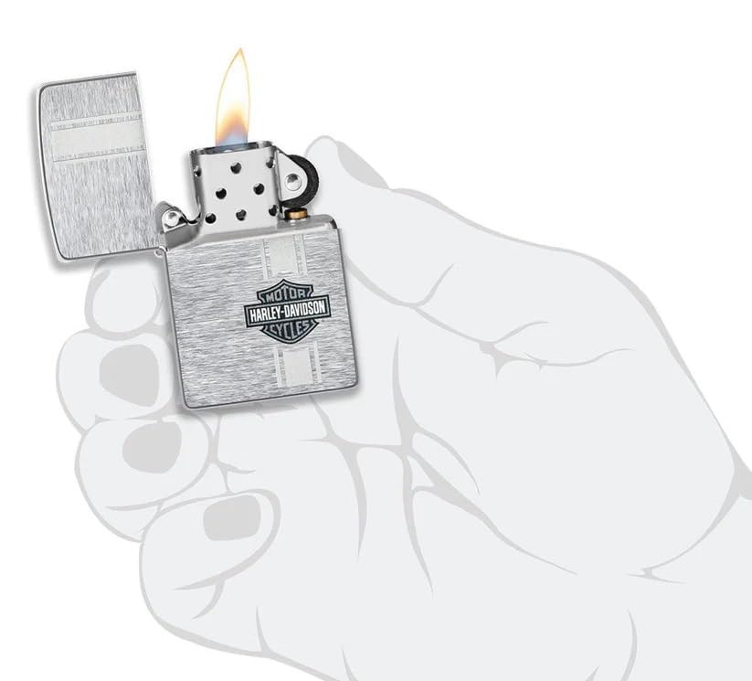 Personalized Zippo Harley-Davidson Windproof Oil Lighter Engraving - Christmas, Halloween & Valentines Day Gift (Black Ice)