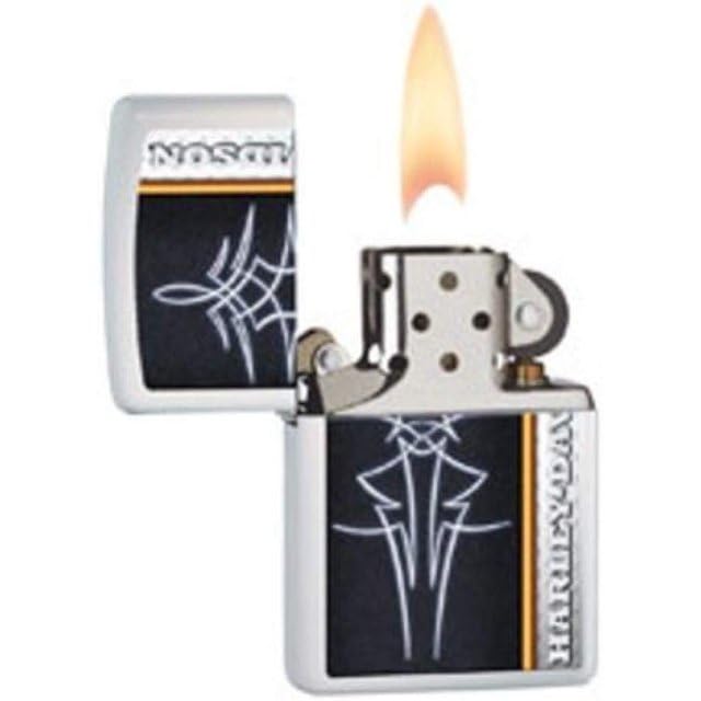 Personalized Zippo Harley-Davidson Windproof Oil Lighter Engraving - Christmas, Halloween & Valentines Day Gift (Black Ice)