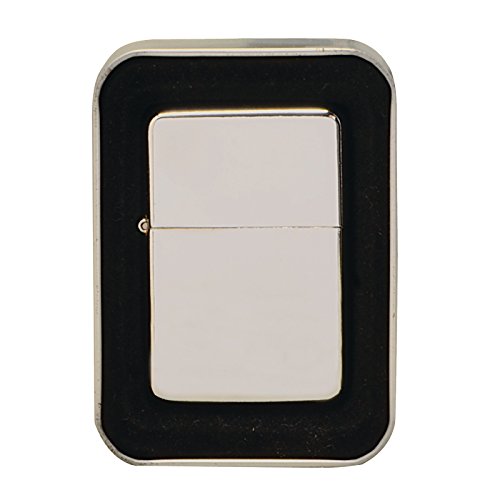 Thirsty Rhino Klik, Windproof Refillable Oil Wick Lighter with Vintage Flip Top and Aluminum Gift Case