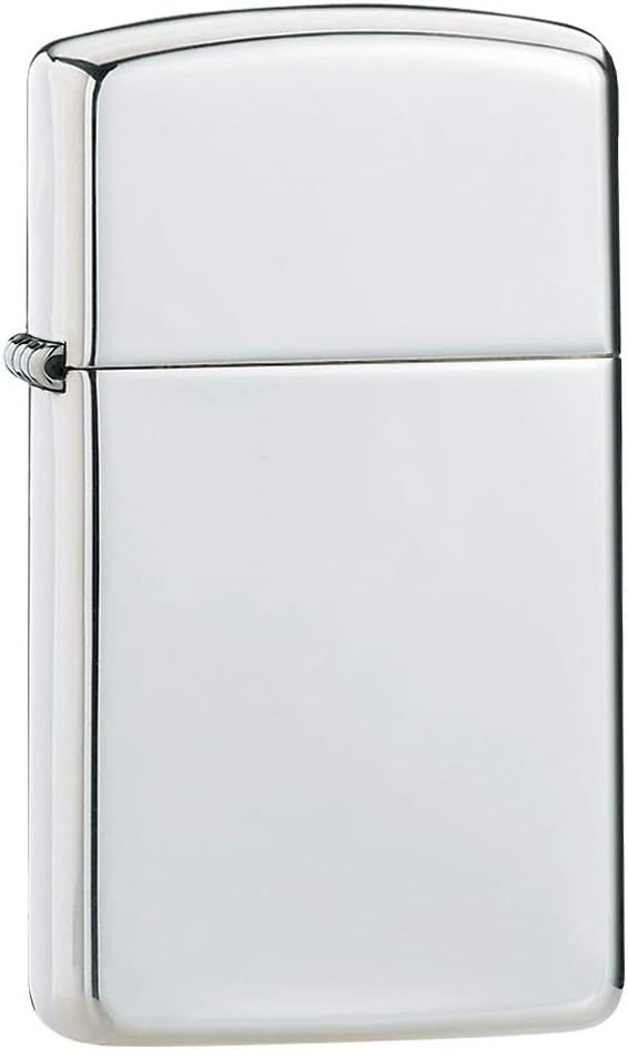 Zippo Sterling Slim High Polish Pocket Lighter, Silver, Sterling Silver High Polish Chrome