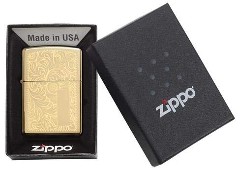 Custom Personalized ZIPPO Lighter Venetian - Free Engraving - Christmas, Halloween & Valentines Day Gift (Silver-352)