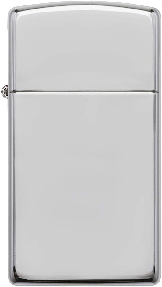 Zippo Sterling Slim High Polish Pocket Lighter, Silver, Sterling Silver High Polish Chrome