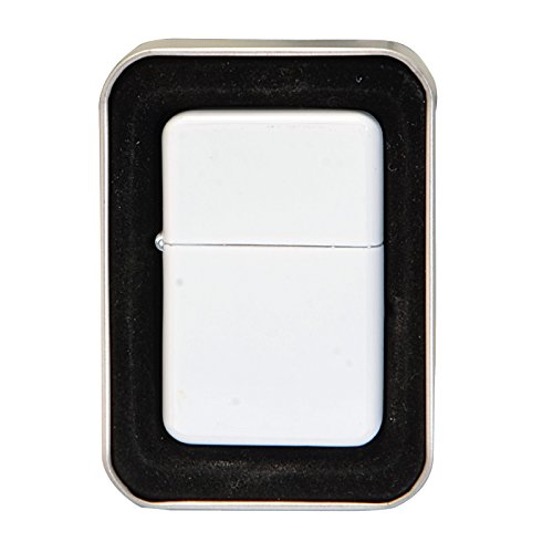 Thirsty Rhino Klik, Windproof Refillable Oil Wick Lighter with Vintage Flip Top and Aluminum Gift Case
