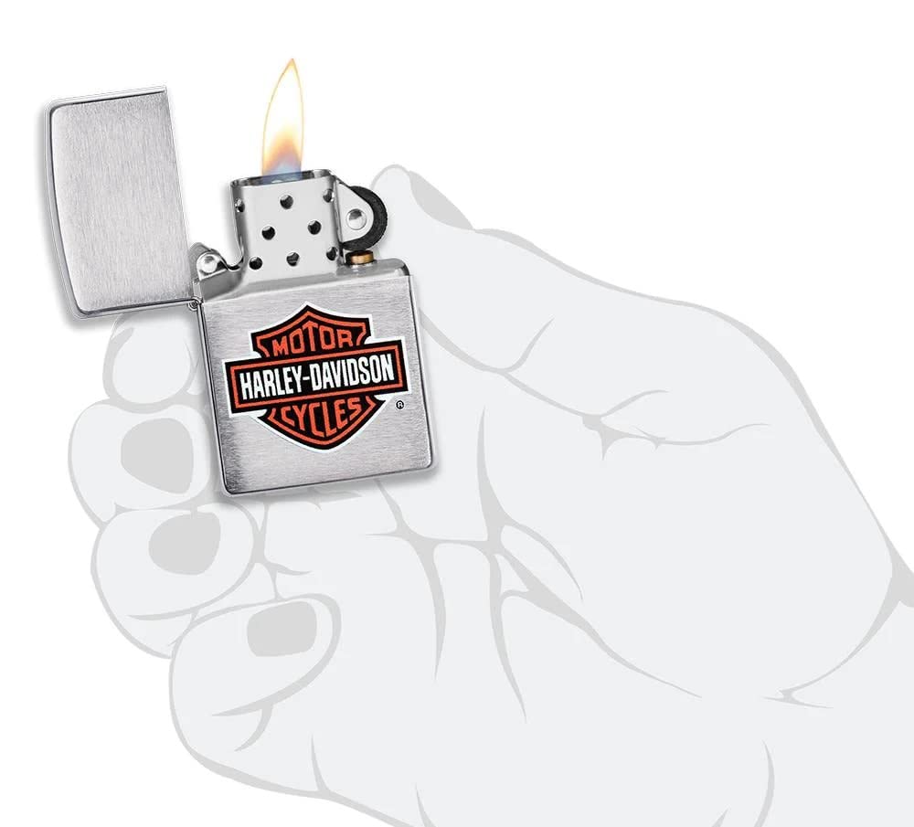 Personalized Zippo Harley-Davidson Windproof Oil Lighter Engraving - Christmas, Halloween & Valentines Day Gift (Black Ice)