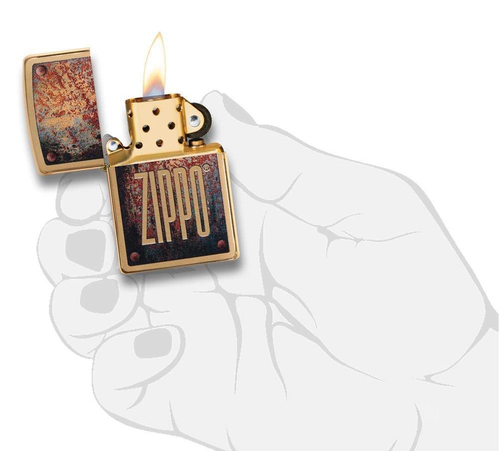 Personalized American Classic Elegant Design Lighter Zippo - Free Engraving - Christmas, Halloween & Valentines Day Gift (Gold HP)