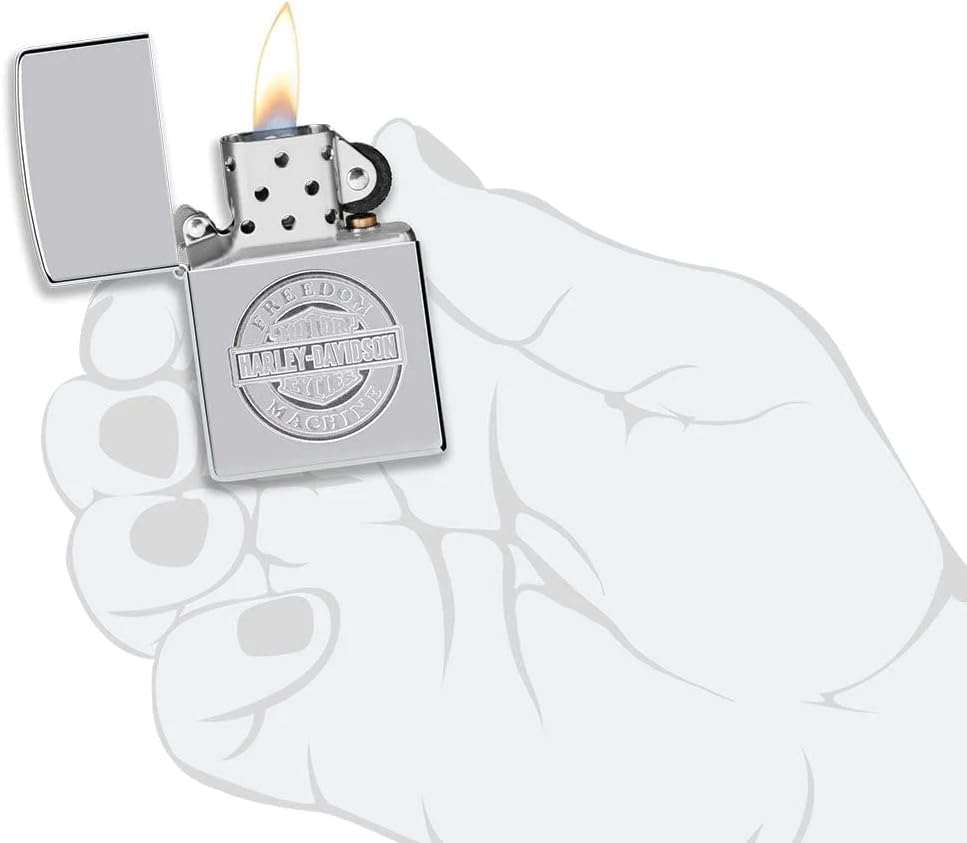 Personalized Freedom Machine, Harley-Davidson Zippo Lighter - Christmas, Halloween & Valentines Day Gift