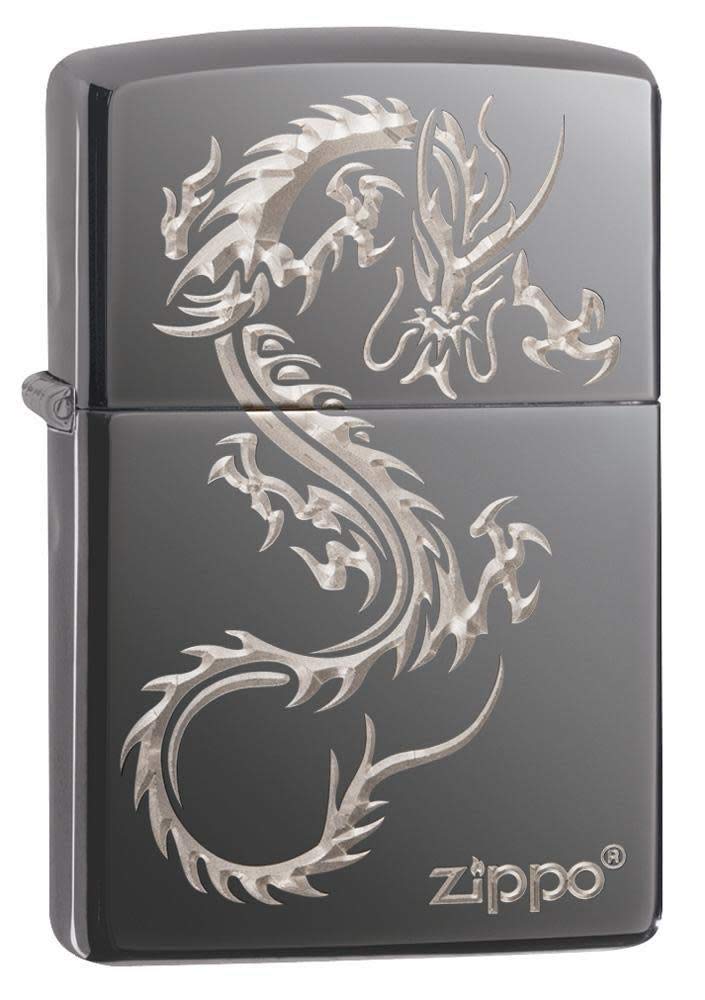 Zippo Tiger and Dragon Design Pocket Lighter, One Size