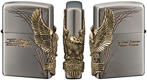 Zippo 2018 Model Harley Davidson Japan Limited Antique Nickel Brass Eagle HDP-66
