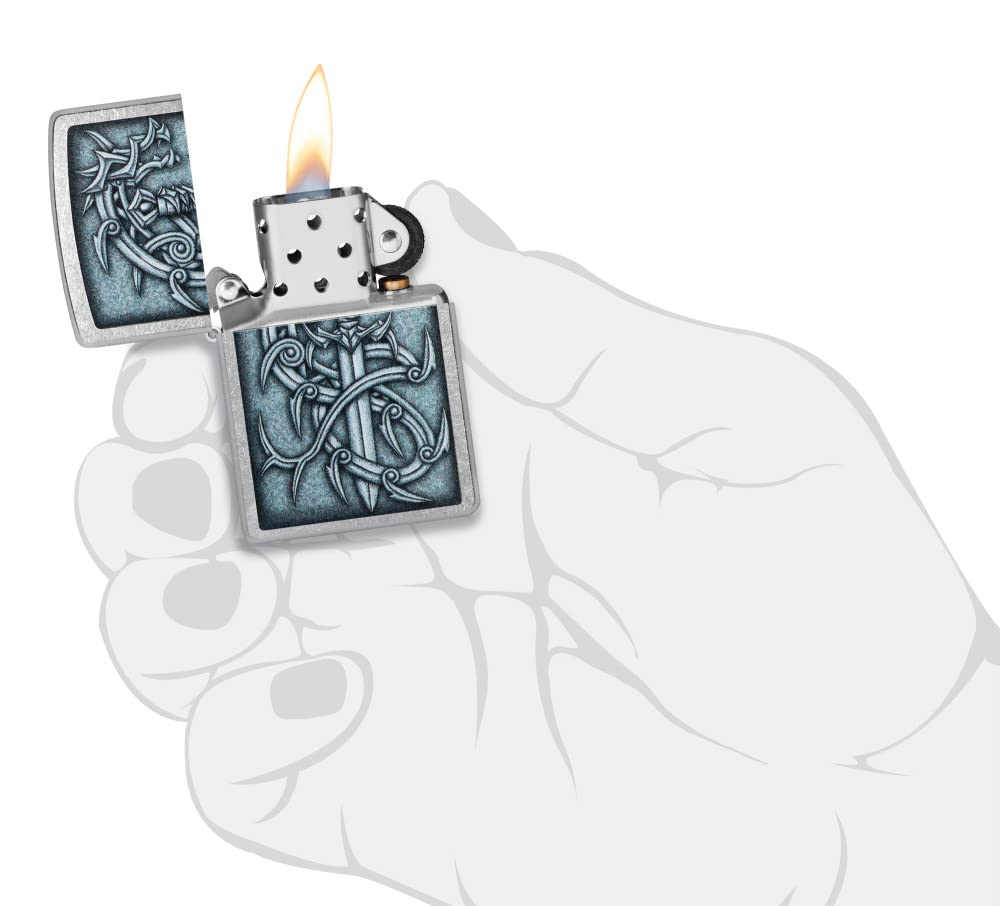 Zippo Armor High Polish Green Elegant Dragon Pocket Lighter, One Size