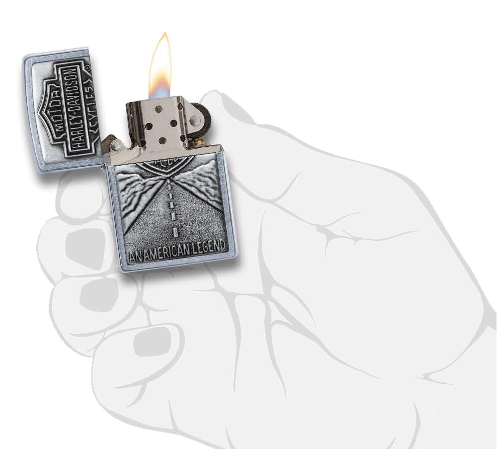 Personalized Zippo Harley-Davidson Windproof Oil Lighter Engraving - Christmas, Halloween & Valentines Day Gift (Black Ice)