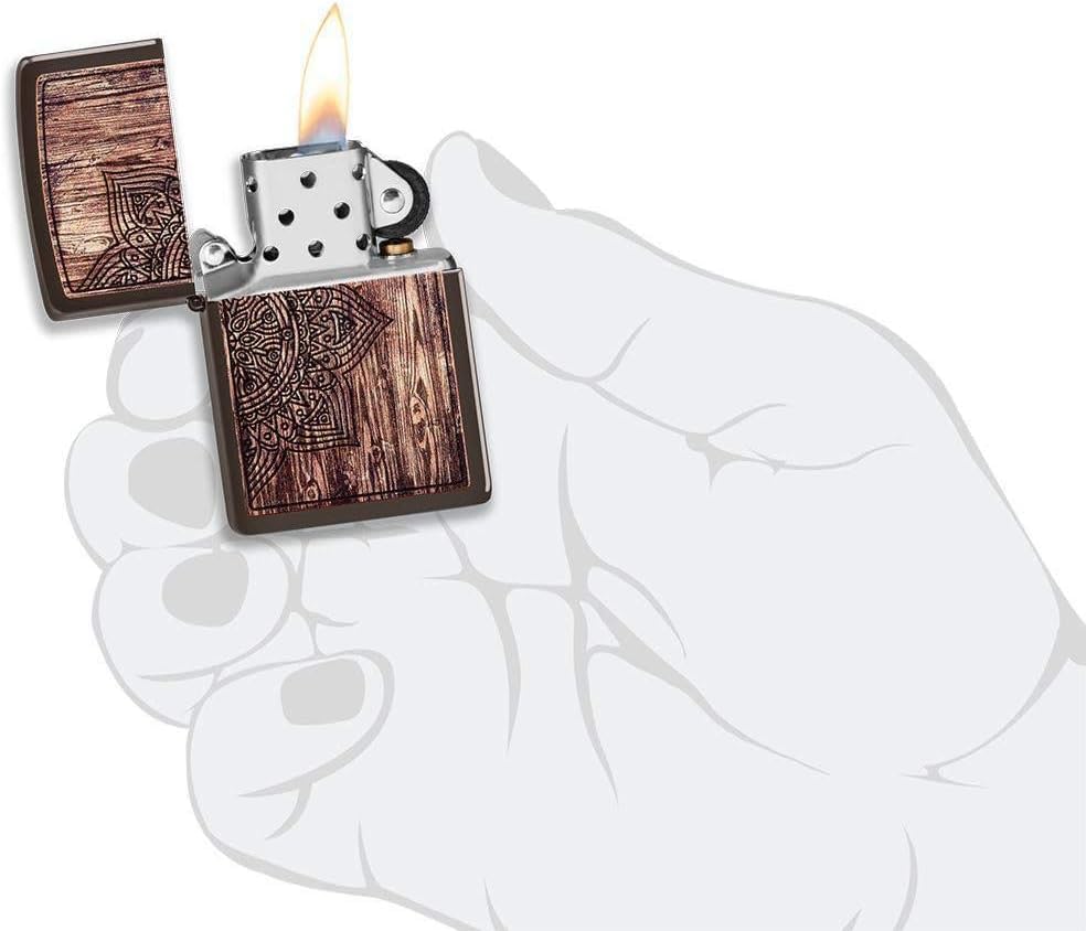 Personalized American Classic Elegant Design Lighter Zippo - Free Engraving - Christmas, Halloween & Valentines Day Gift (Gold HP)