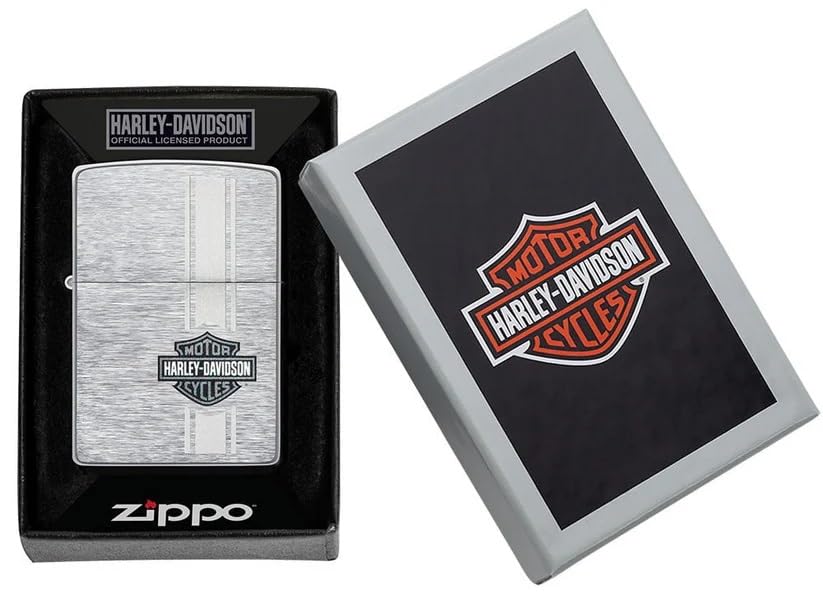 Personalized Zippo Harley-Davidson Windproof Oil Lighter Engraving - Christmas, Halloween & Valentines Day Gift (Black Ice)