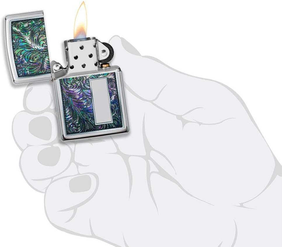 Personalized ZIPPO Lighter Colorful Venetian Design - Free Engraving (49139) - Christmas, Halloween & Valentines Day Gift