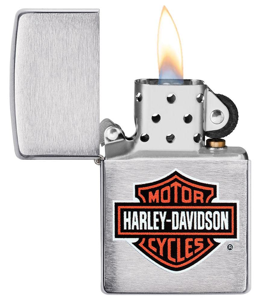 Personalized Zippo Harley-Davidson Windproof Oil Lighter Engraving - Christmas, Halloween & Valentines Day Gift (Black Ice)