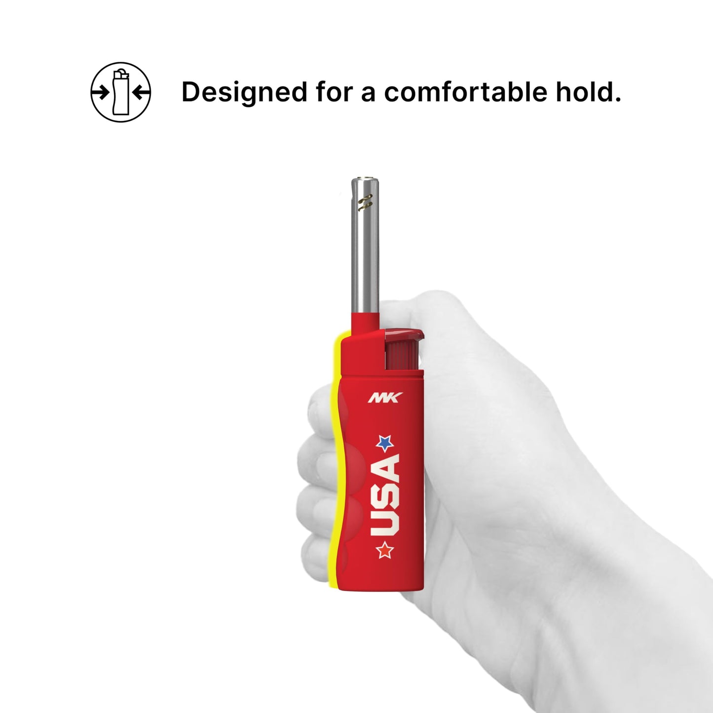 MK Candle Lighter, Butane Refillable Wind-Resistant Flame, 5-Pack for BBQ, Camping, Outdoor Use (Pastel-5pc)