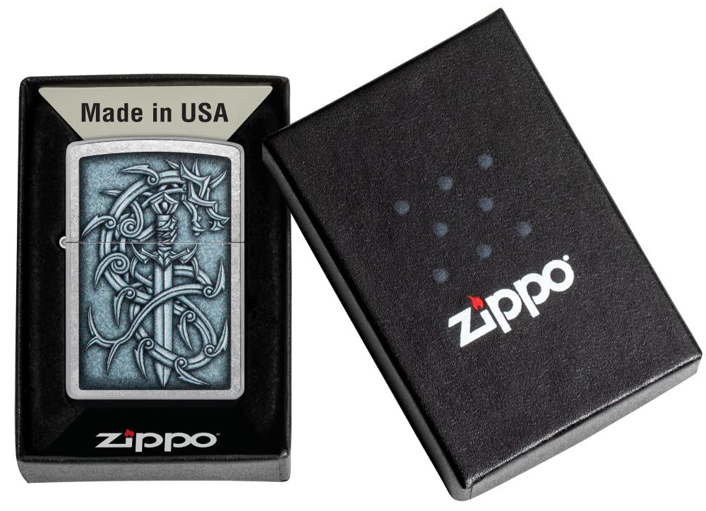 Zippo Armor High Polish Green Elegant Dragon Pocket Lighter, One Size