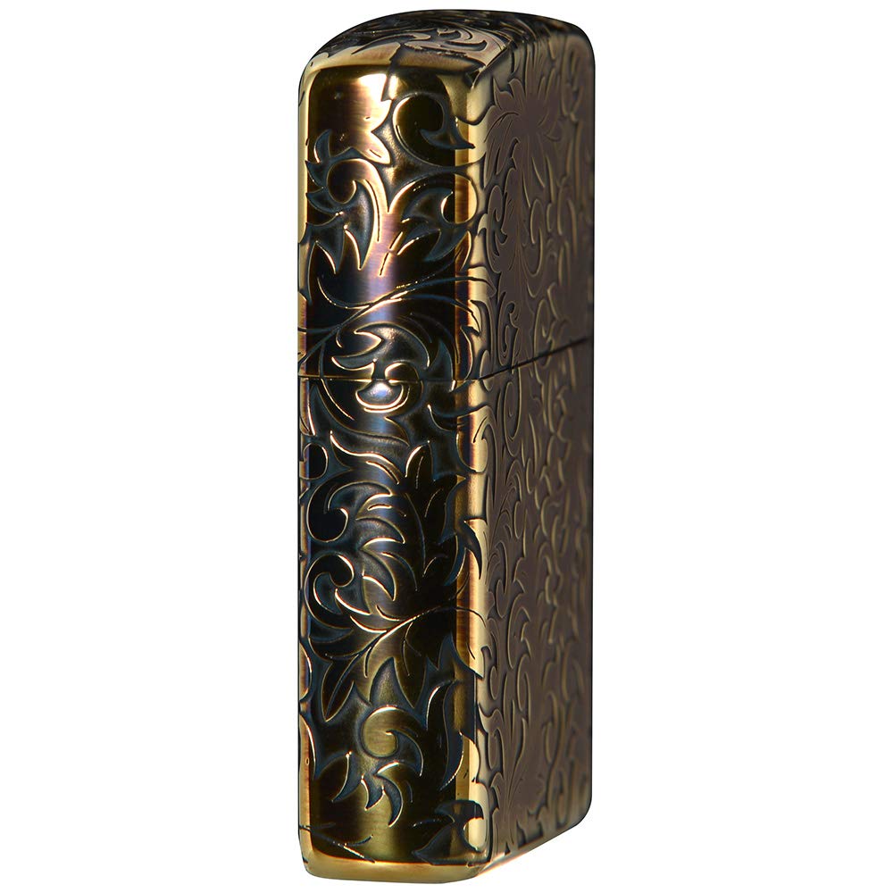 Zippo 2GI-Z5KARA2 Lighter, Gold, Arabesque and Logo, 5 Consecutive Etching, Serial Number Included