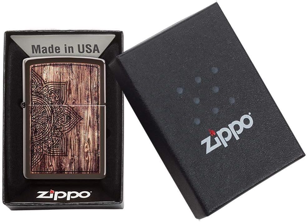 Personalized American Classic Elegant Design Lighter Zippo - Free Engraving - Christmas, Halloween & Valentines Day Gift (Gold HP)