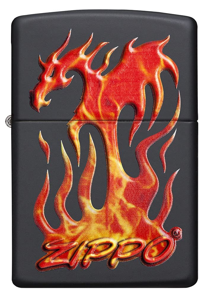 Zippo Armor High Polish Green Elegant Dragon Pocket Lighter, One Size
