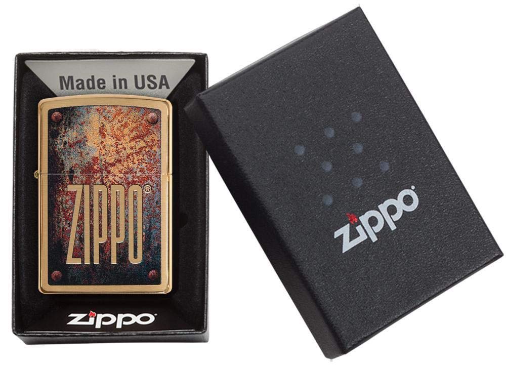 Personalized American Classic Elegant Design Lighter Zippo - Free Engraving - Christmas, Halloween & Valentines Day Gift (Gold HP)