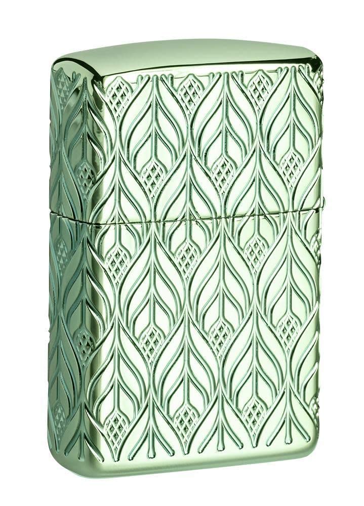Zippo Armor High Polish Green Elegant Dragon Pocket Lighter, One Size