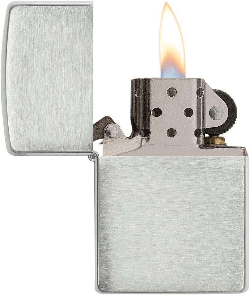 Zippo Lighter Armor Brushed Sterling Silver