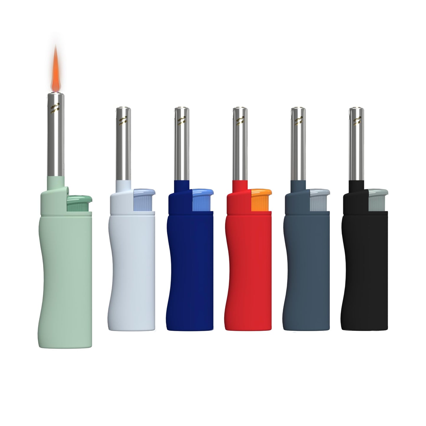 MK Candle Lighter, Butane Refillable Wind-Resistant Flame, 5-Pack for BBQ, Camping, Outdoor Use (Pastel-5pc)