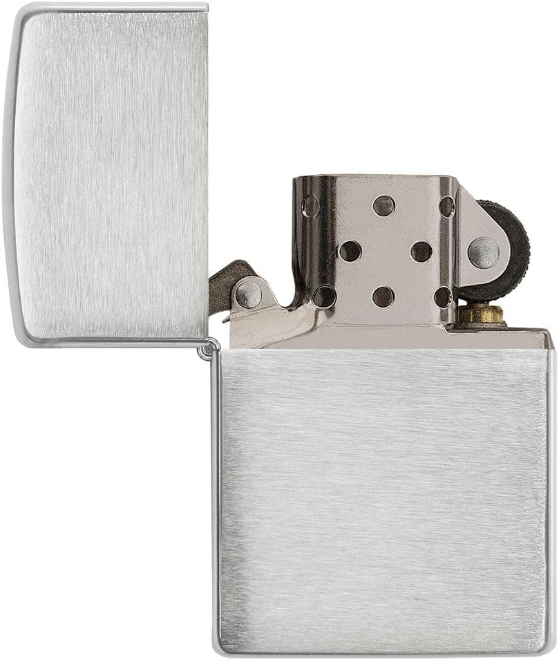 Zippo Lighter Armor Brushed Sterling Silver