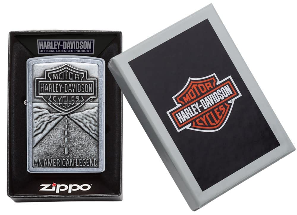 Personalized Zippo Harley-Davidson Windproof Oil Lighter Engraving - Christmas, Halloween & Valentines Day Gift (Black Ice)
