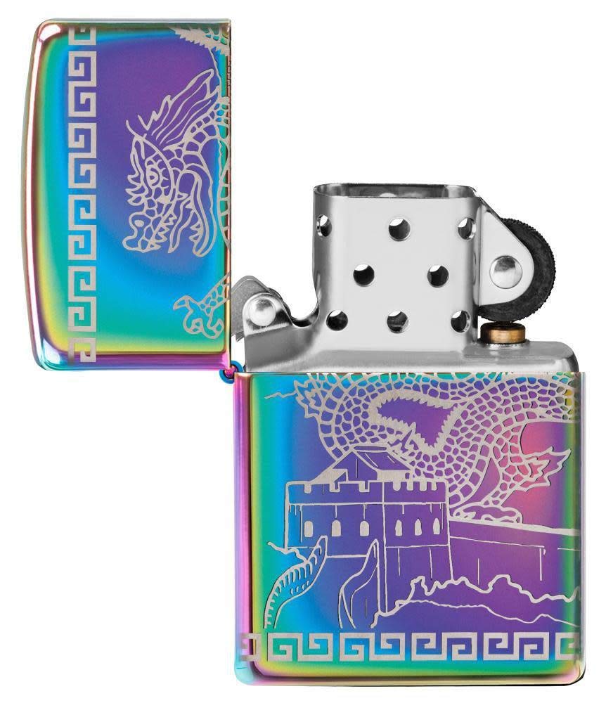 Zippo Armor High Polish Green Elegant Dragon Pocket Lighter, One Size