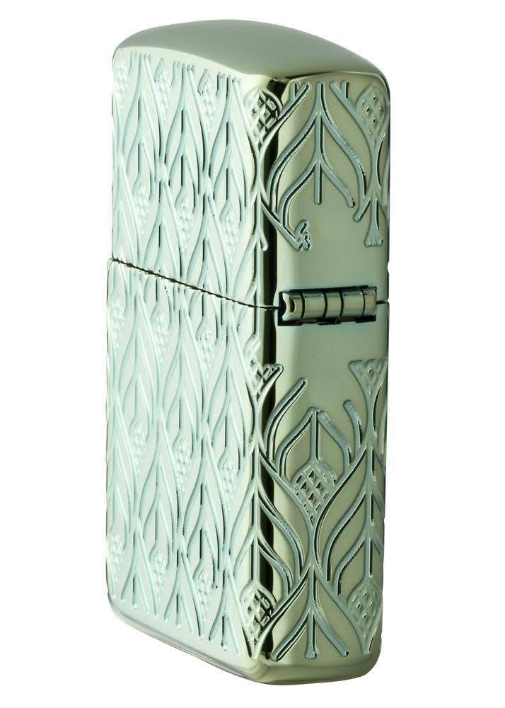 Zippo Armor High Polish Green Elegant Dragon Pocket Lighter, One Size