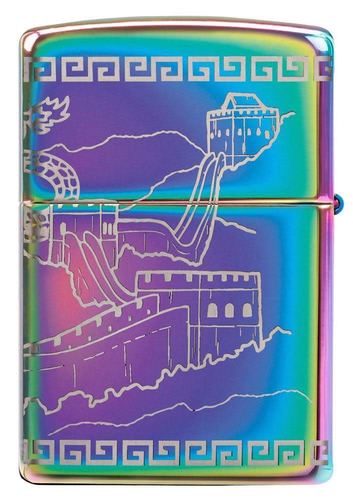 Zippo Armor High Polish Green Elegant Dragon Pocket Lighter, One Size