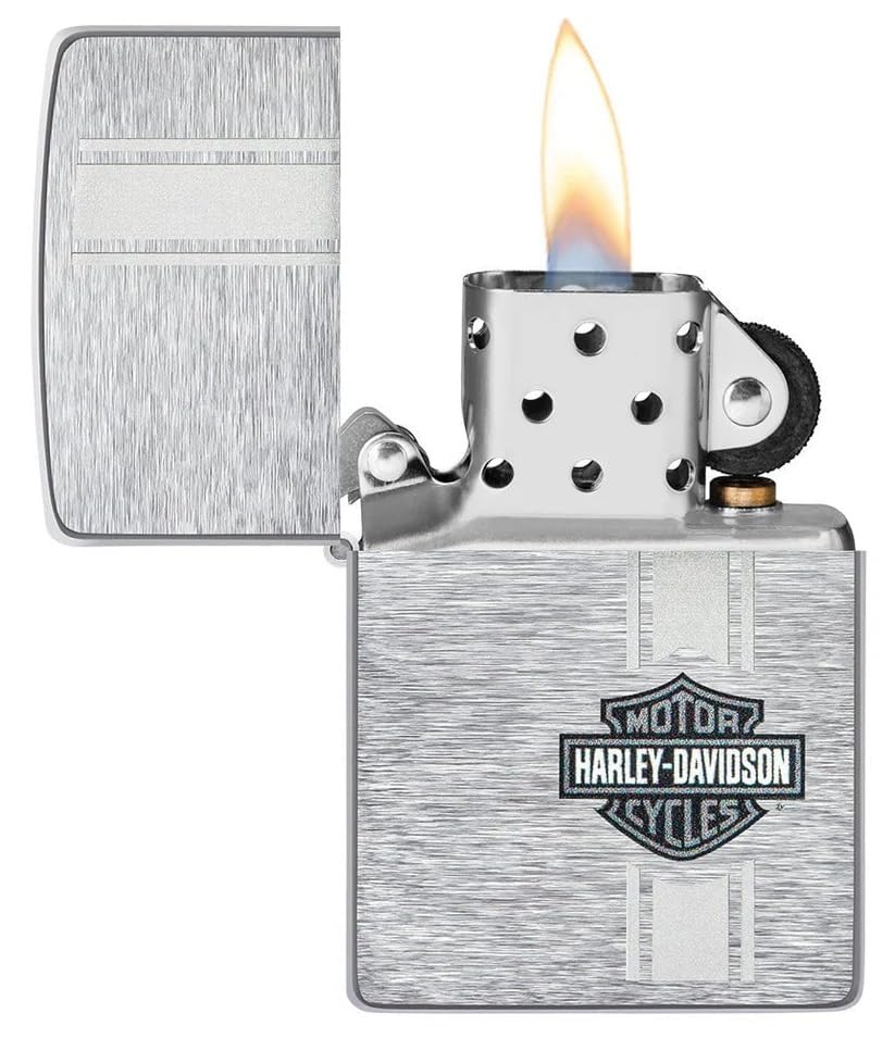 Personalized Zippo Harley-Davidson Windproof Oil Lighter Engraving - Christmas, Halloween & Valentines Day Gift (Black Ice)