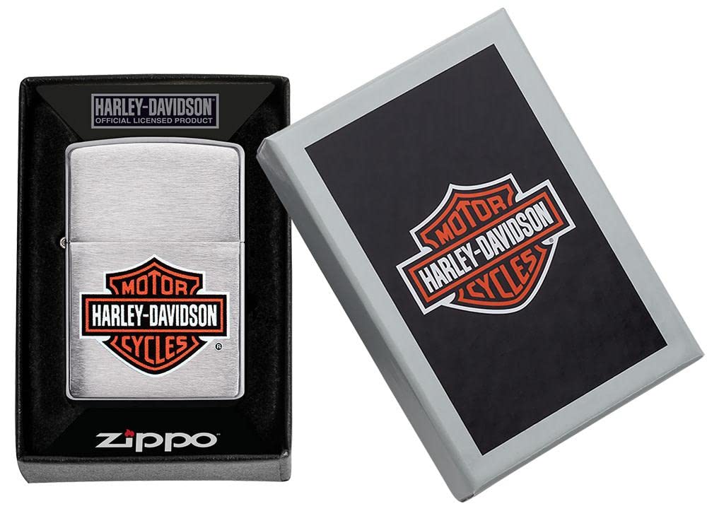 Personalized Zippo Harley-Davidson Windproof Oil Lighter Engraving - Christmas, Halloween & Valentines Day Gift (Black Ice)