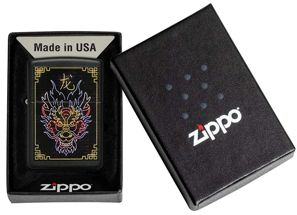 Zippo Armor High Polish Green Elegant Dragon Pocket Lighter, One Size
