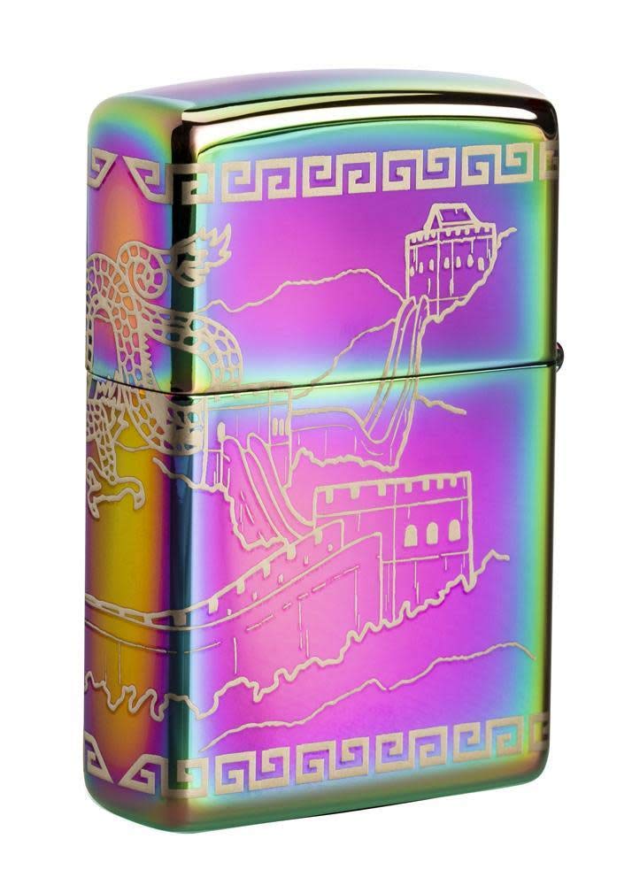 Zippo Armor High Polish Green Elegant Dragon Pocket Lighter, One Size