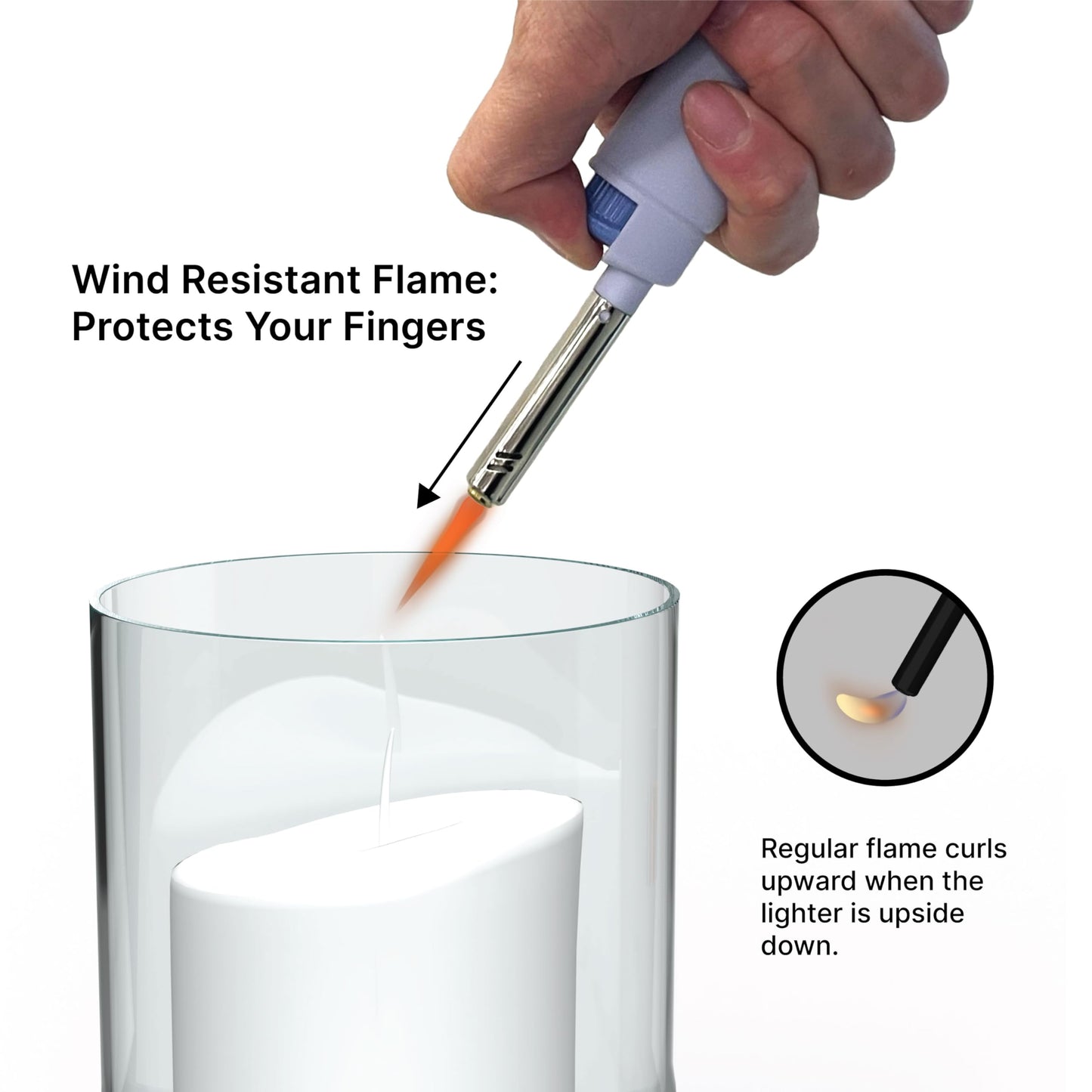 MK Candle Lighter, Butane Refillable Wind-Resistant Flame, 5-Pack for BBQ, Camping, Outdoor Use (Pastel-5pc)