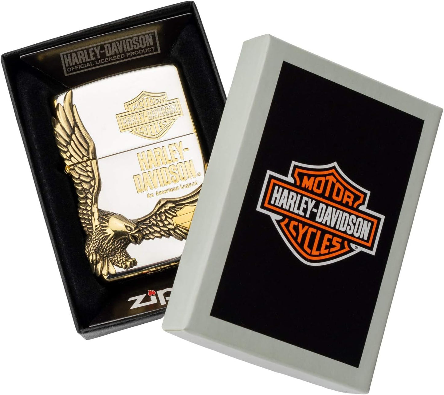 Zippo HDP-17 Harley Davidson Lighter Japan Limited Edition Silver x Gold