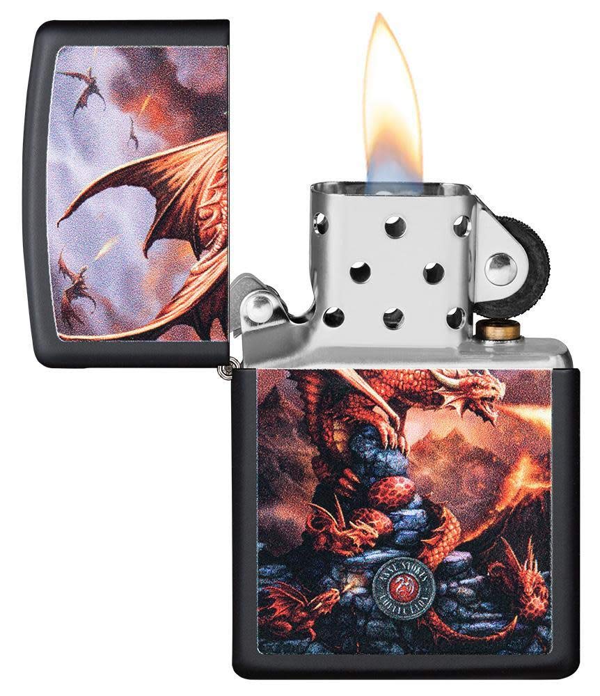 Zippo Armor High Polish Green Elegant Dragon Pocket Lighter, One Size