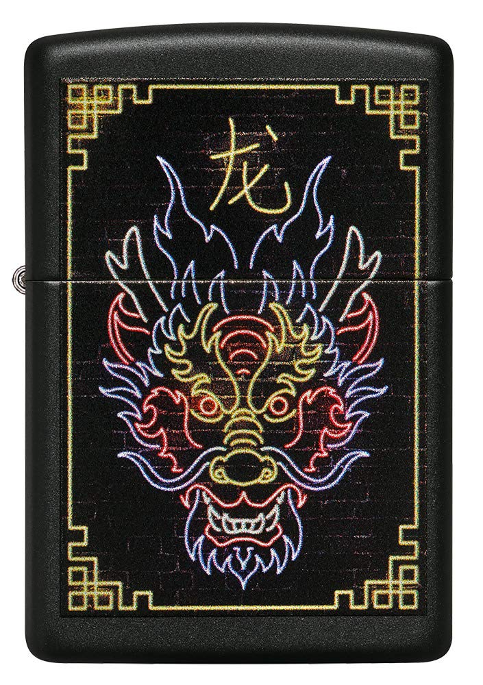 Zippo Armor High Polish Green Elegant Dragon Pocket Lighter, One Size