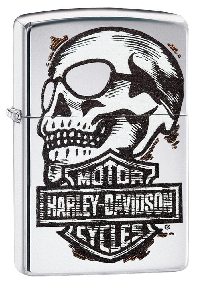 Personalized Zippo Harley-Davidson Windproof Oil Lighter Engraving - Christmas, Halloween & Valentines Day Gift (Black Ice)