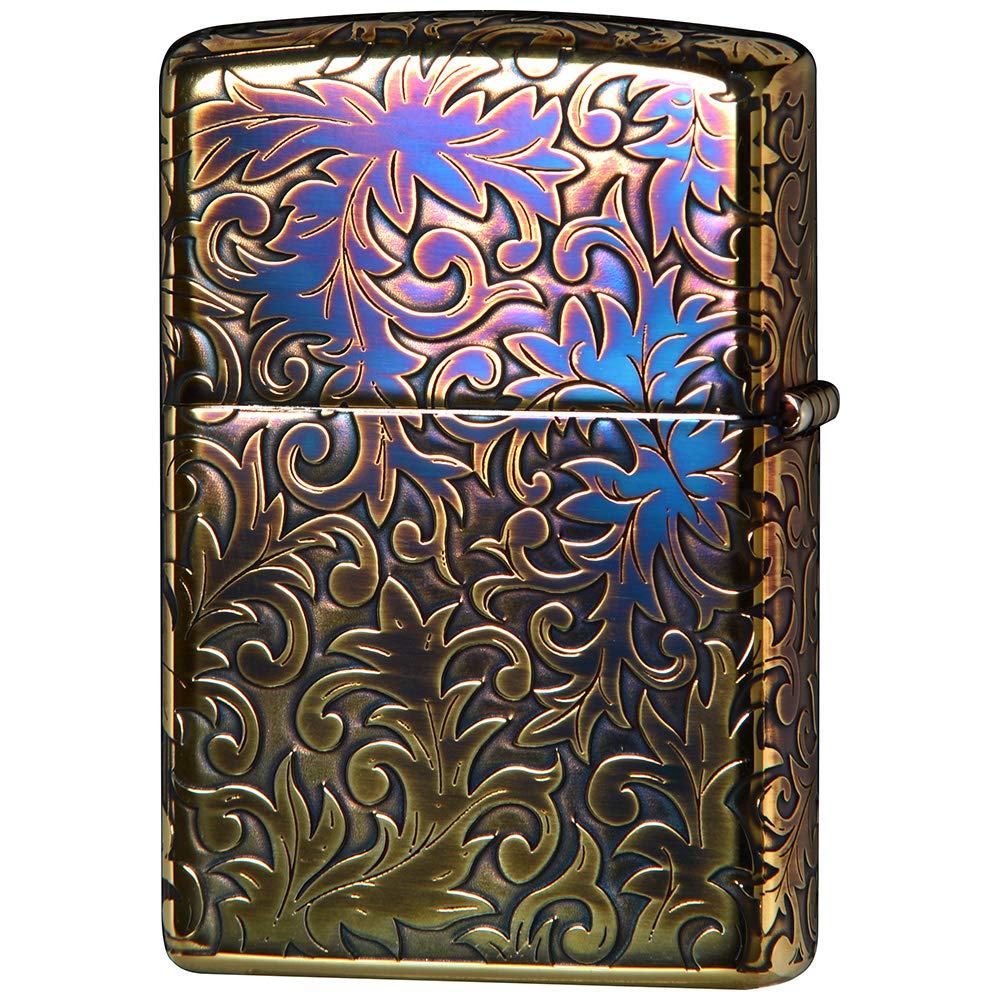 Zippo 2GI-Z5KARA2 Lighter, Gold, Arabesque and Logo, 5 Consecutive Etching, Serial Number Included