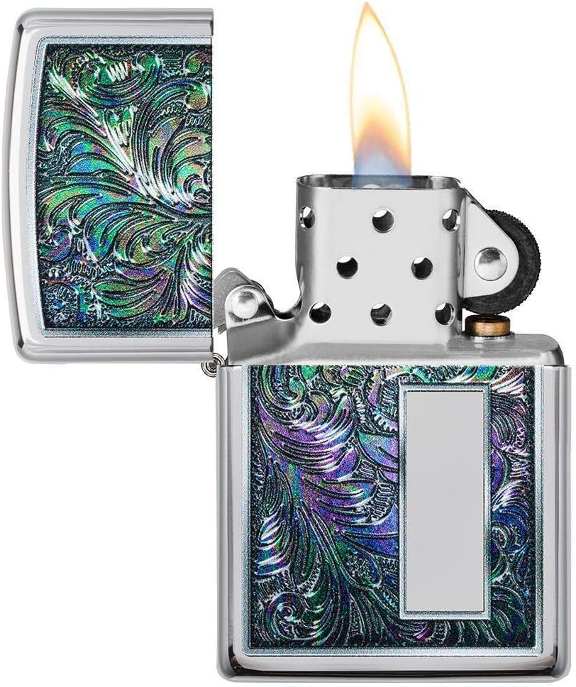 Personalized ZIPPO Lighter Colorful Venetian Design - Free Engraving (49139) - Christmas, Halloween & Valentines Day Gift