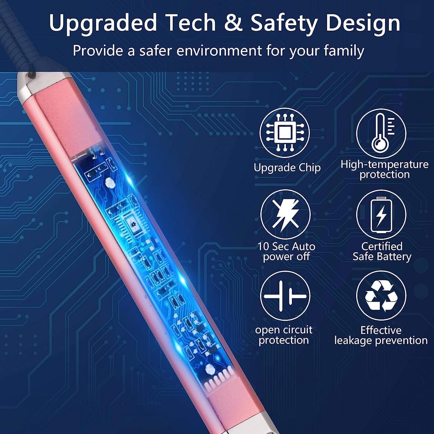 Electric Candle Lighter Birthday Father‘s Day Gifts for Mom from Daughter Son, USB Arc Rechargeable Windproof Long Lighter for Candle, Gift for Mom Women Men Wife Sister