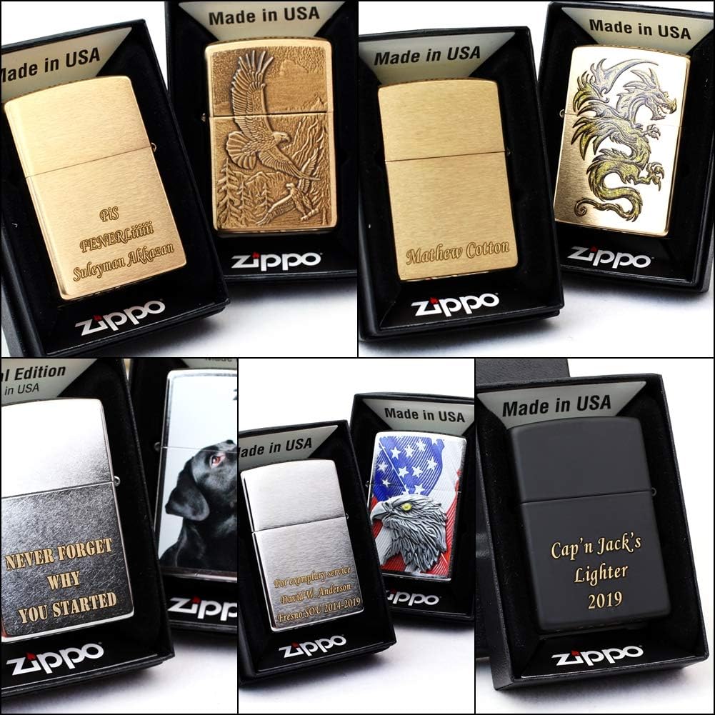 Personalized Groomsmen Zippo Lighter Perfect for Boyfriend, (Dragon Design)