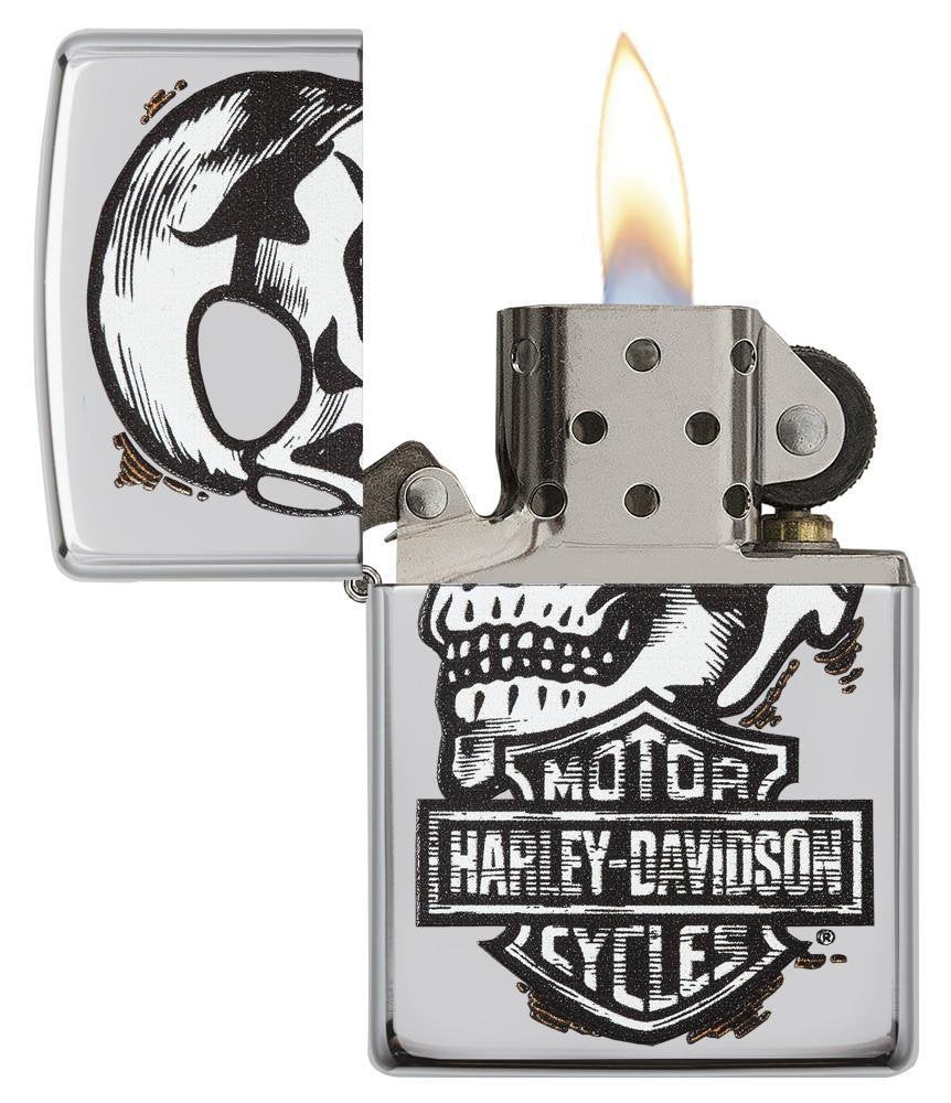 Personalized Zippo Harley-Davidson Windproof Oil Lighter Engraving - Christmas, Halloween & Valentines Day Gift (Black Ice)