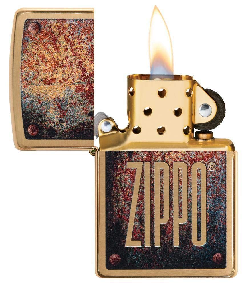 Personalized American Classic Elegant Design Lighter Zippo - Free Engraving - Christmas, Halloween & Valentines Day Gift (Gold HP)