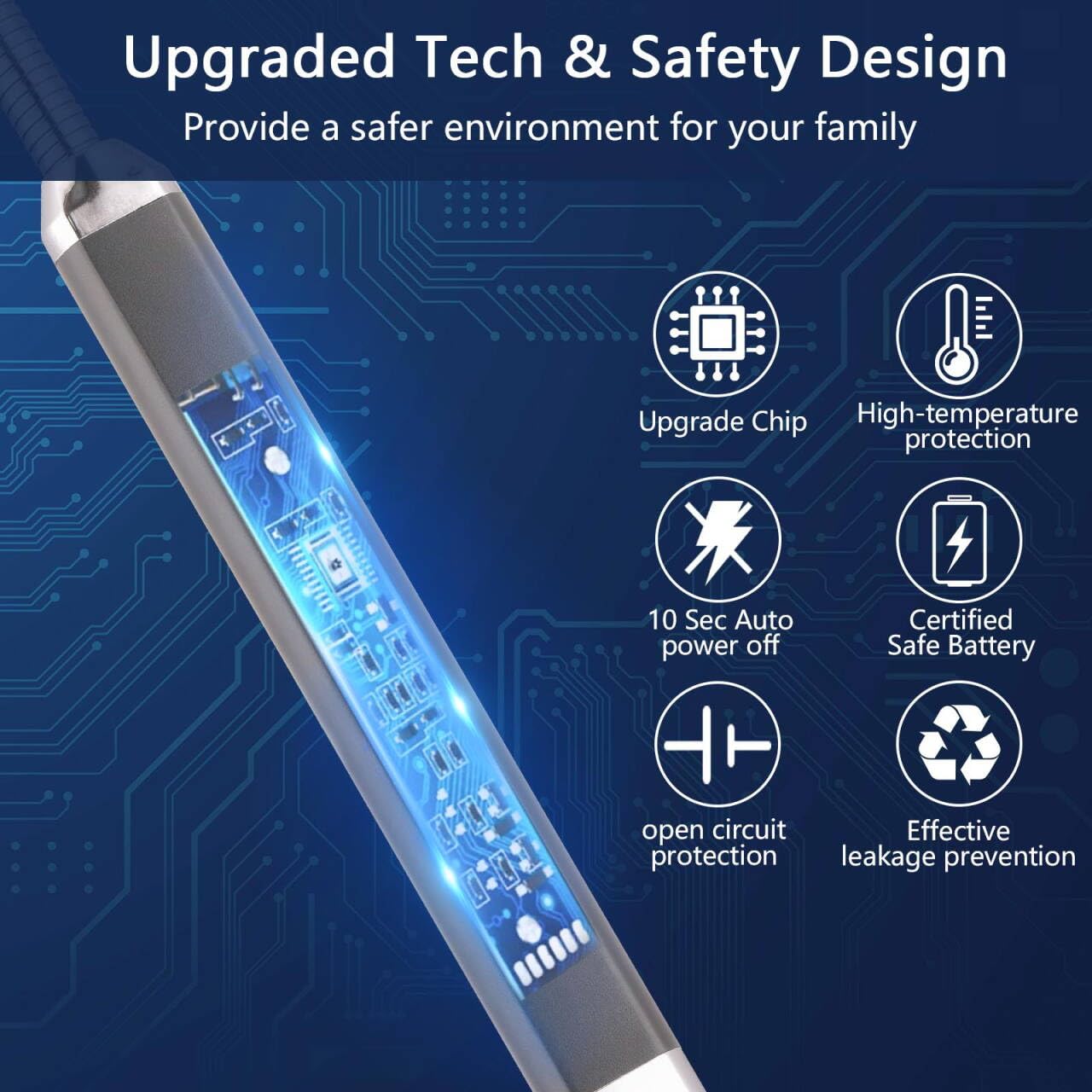 Electric Candle Lighter Birthday Father‘s Day Gifts for Mom from Daughter Son, USB Arc Rechargeable Windproof Long Lighter for Candle, Gift for Mom Women Men Wife Sister