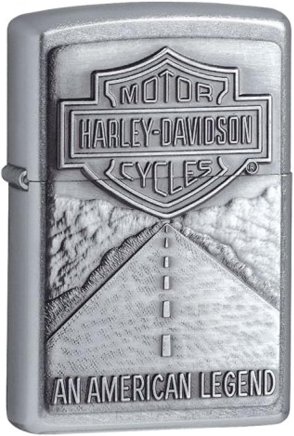Zippo Harley Davidson Shield and American Legend Emblem Street Chrome Pocket Lighter